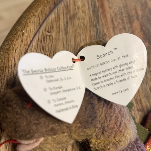 Ty Beanie Baby -1998 “Scorch” the Dragon Vintage NWT!! - Picture 8 of 14